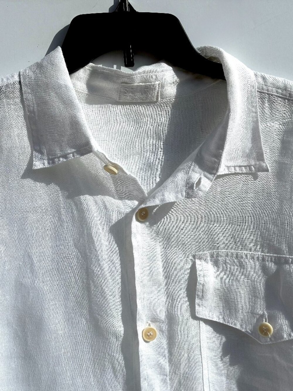 Women’s CP Shades White 100% Linen Long Sleeve Button Up Shirt, XXL - Picture 8 of 13